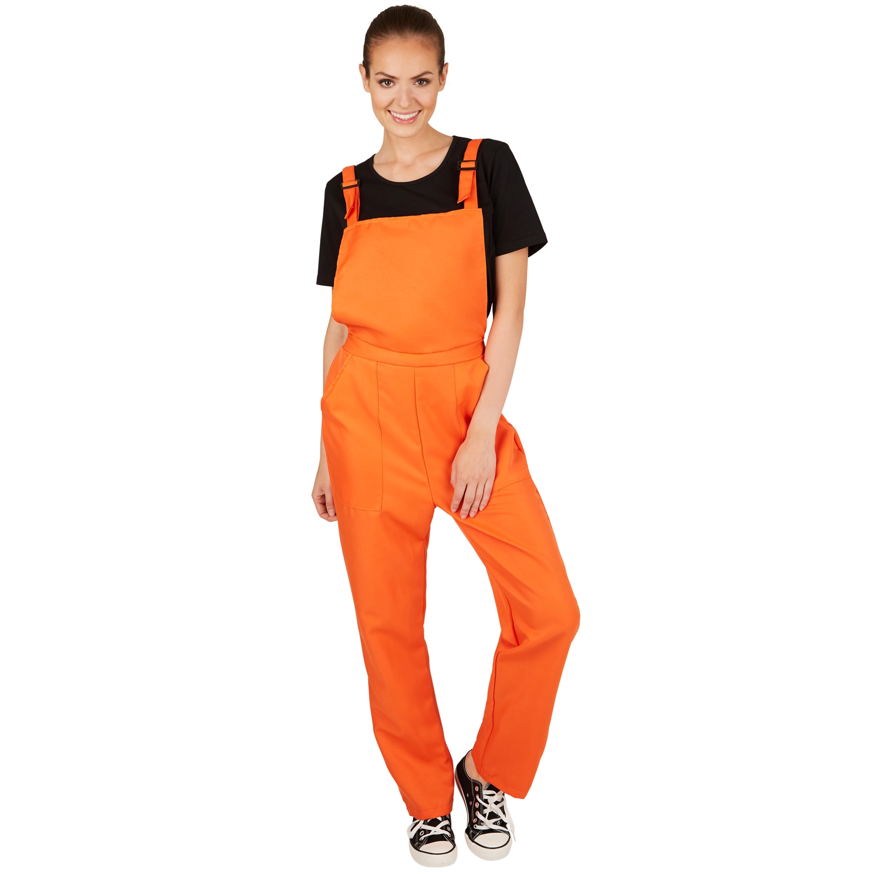 Latzhose - orange, S