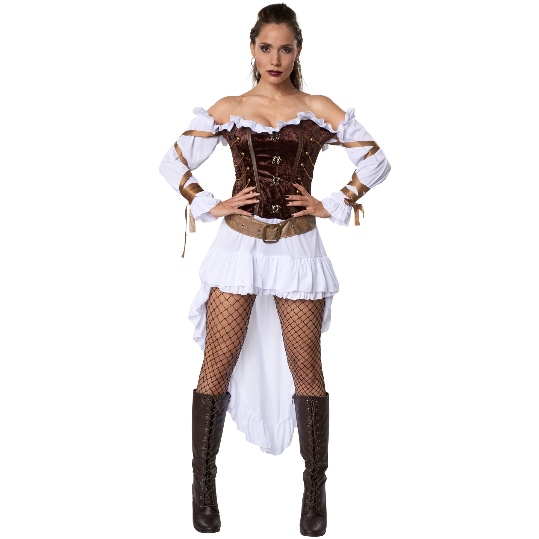 Frauenkostüm Woman-Steampunk Palastwache - XL