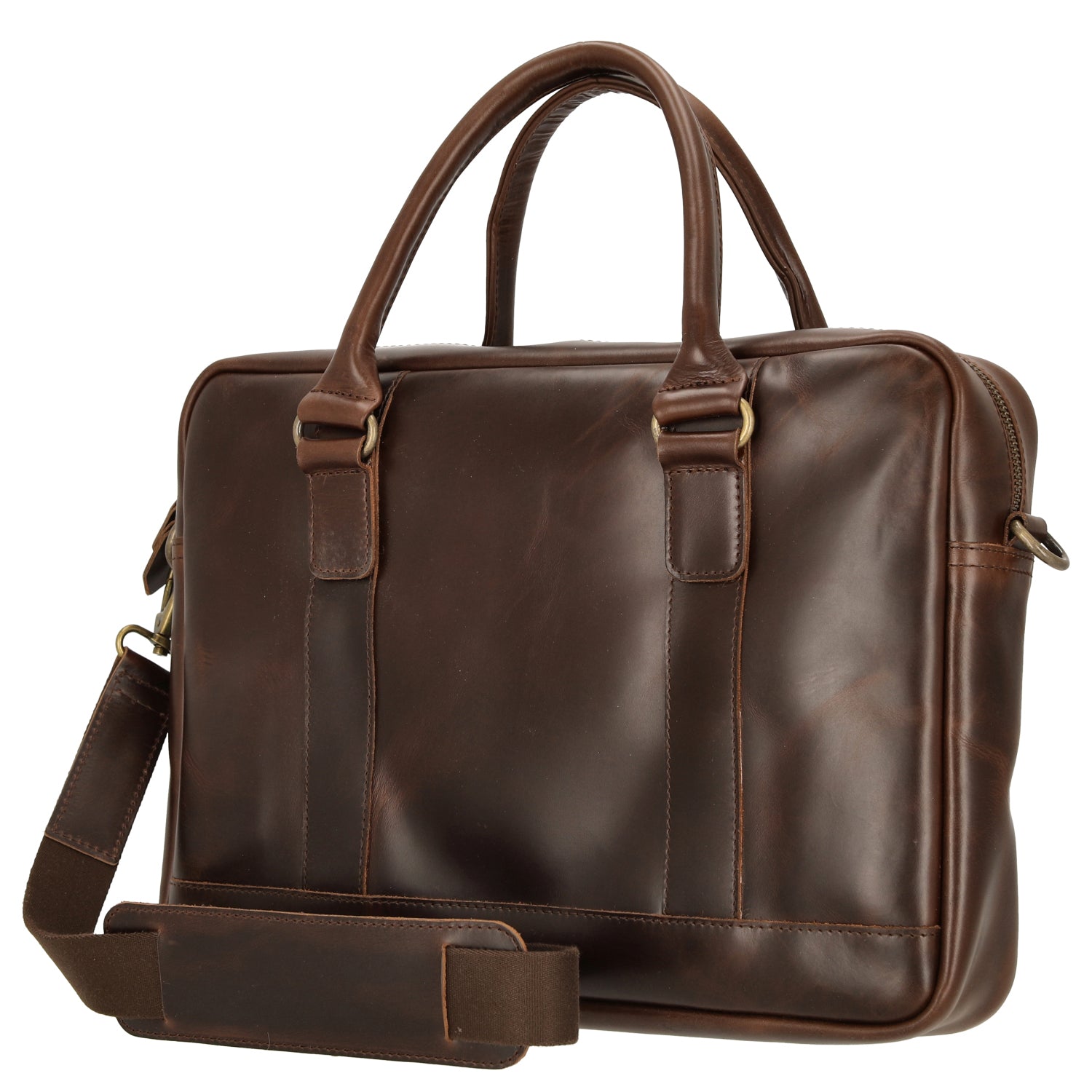 Buckle & Seam Business Briefcase Everett 38 cm - Brown