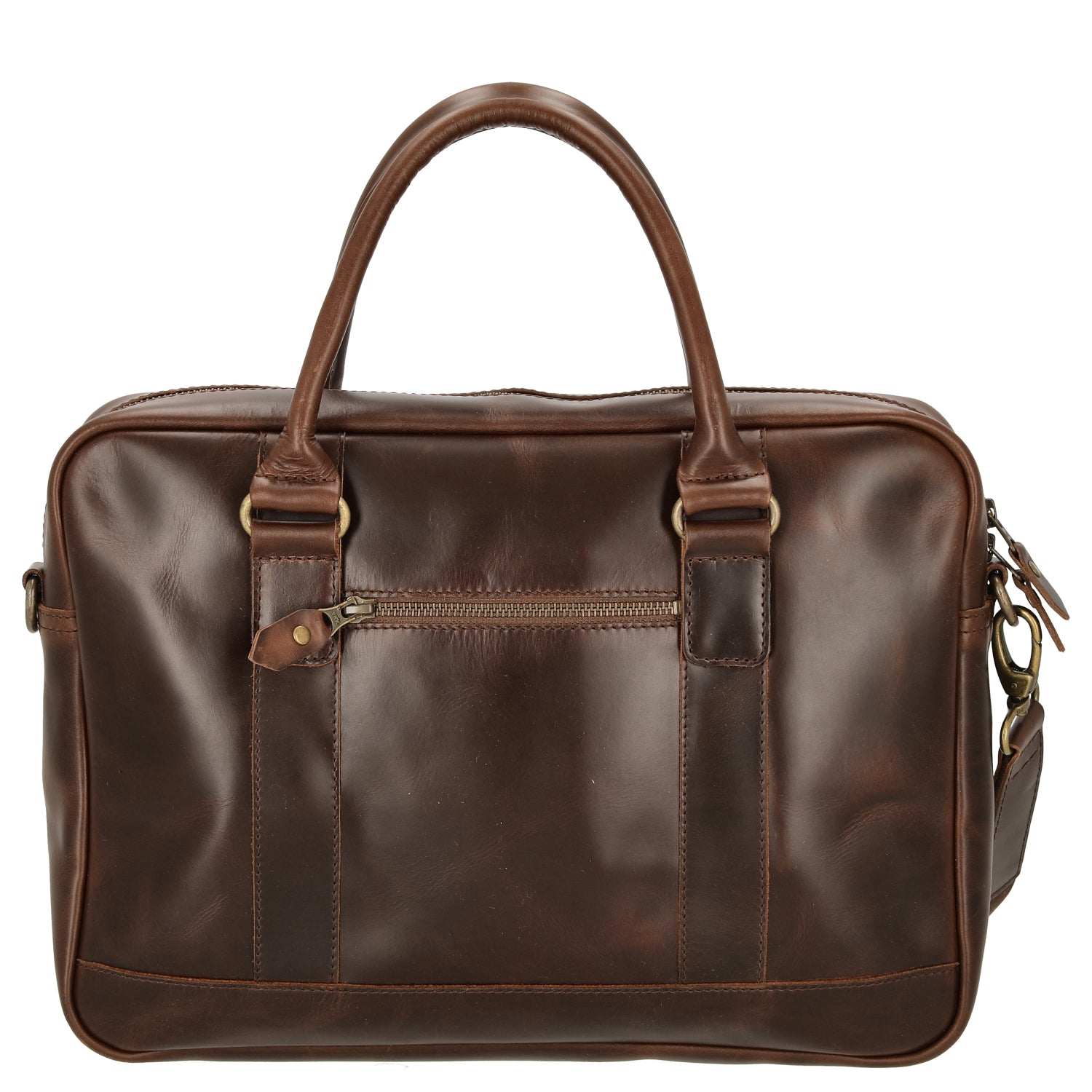Buckle & Seam Business Briefcase Everett 38 cm - Brown