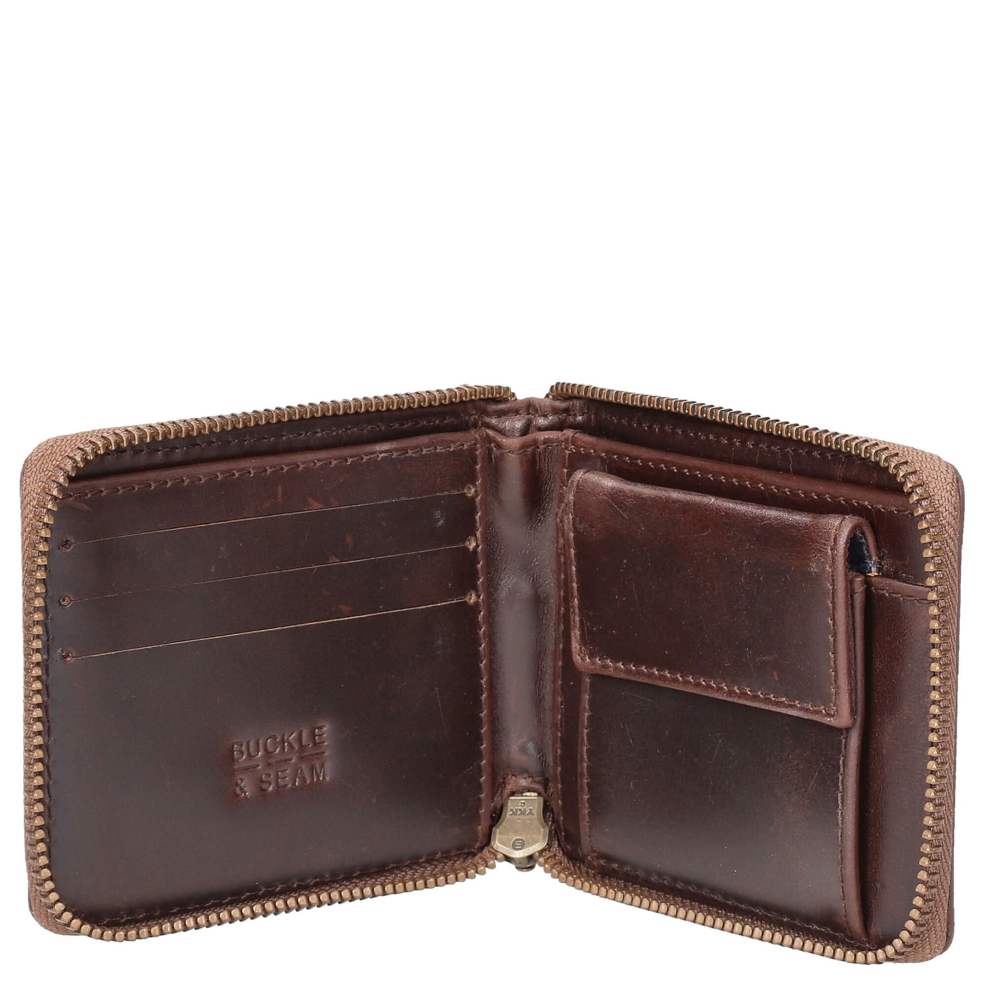 Buckle & Seam Geldbörse Grind 12 cm - Brown