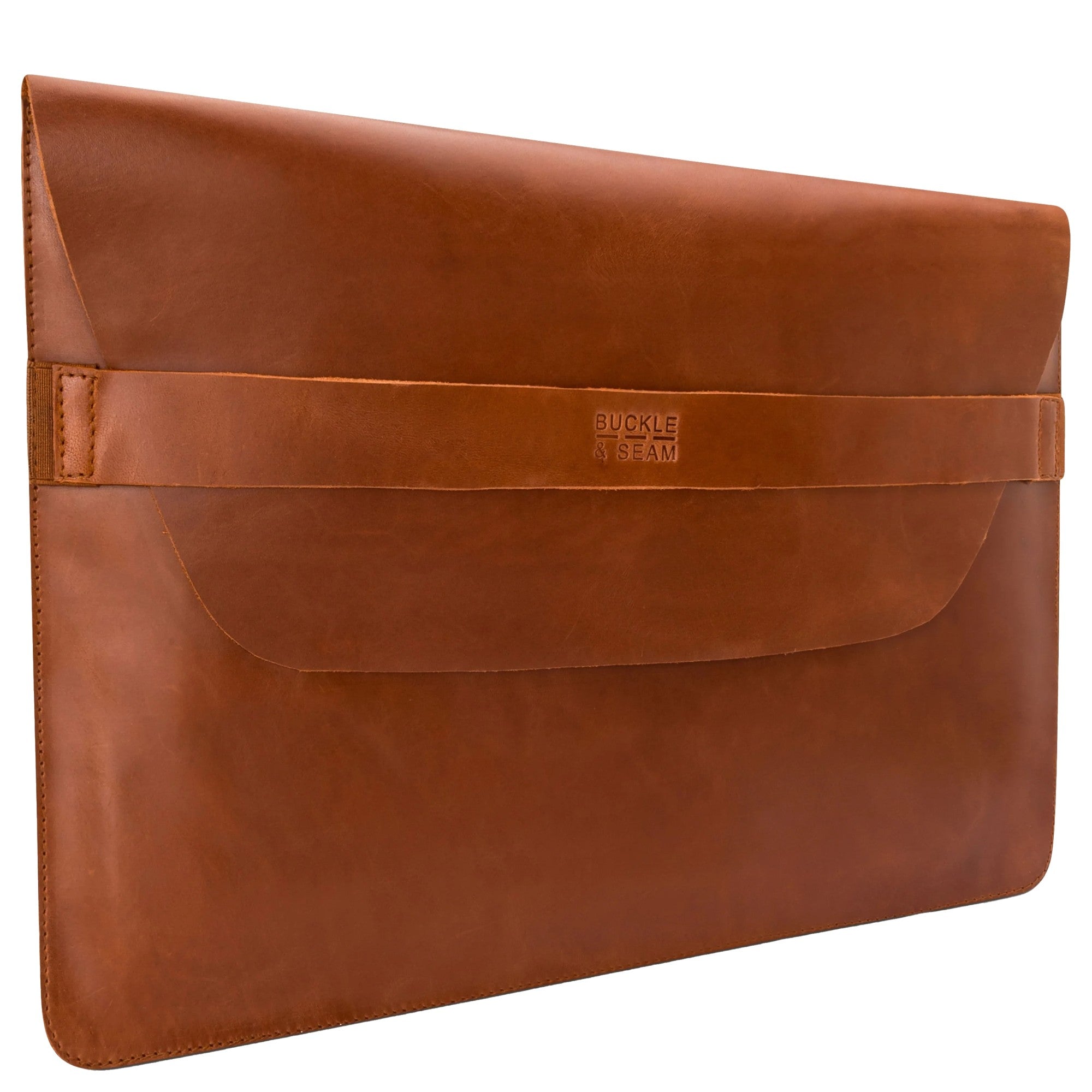 Buckle & Seam Laptop Sleeve Terra 35 cm - Cognac