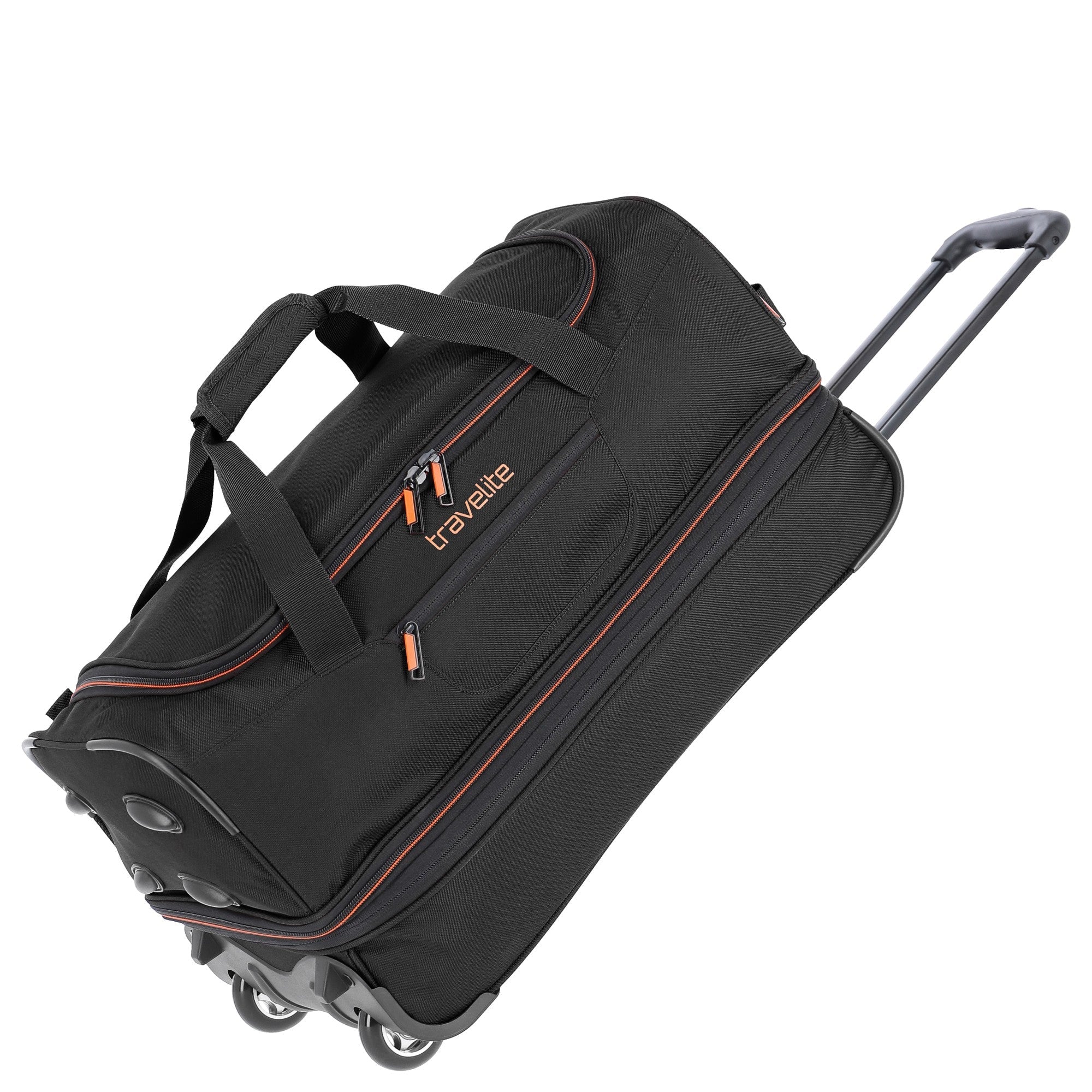 Travelite Basics Trolley Reisetasche 55 cm - schwarz-blau