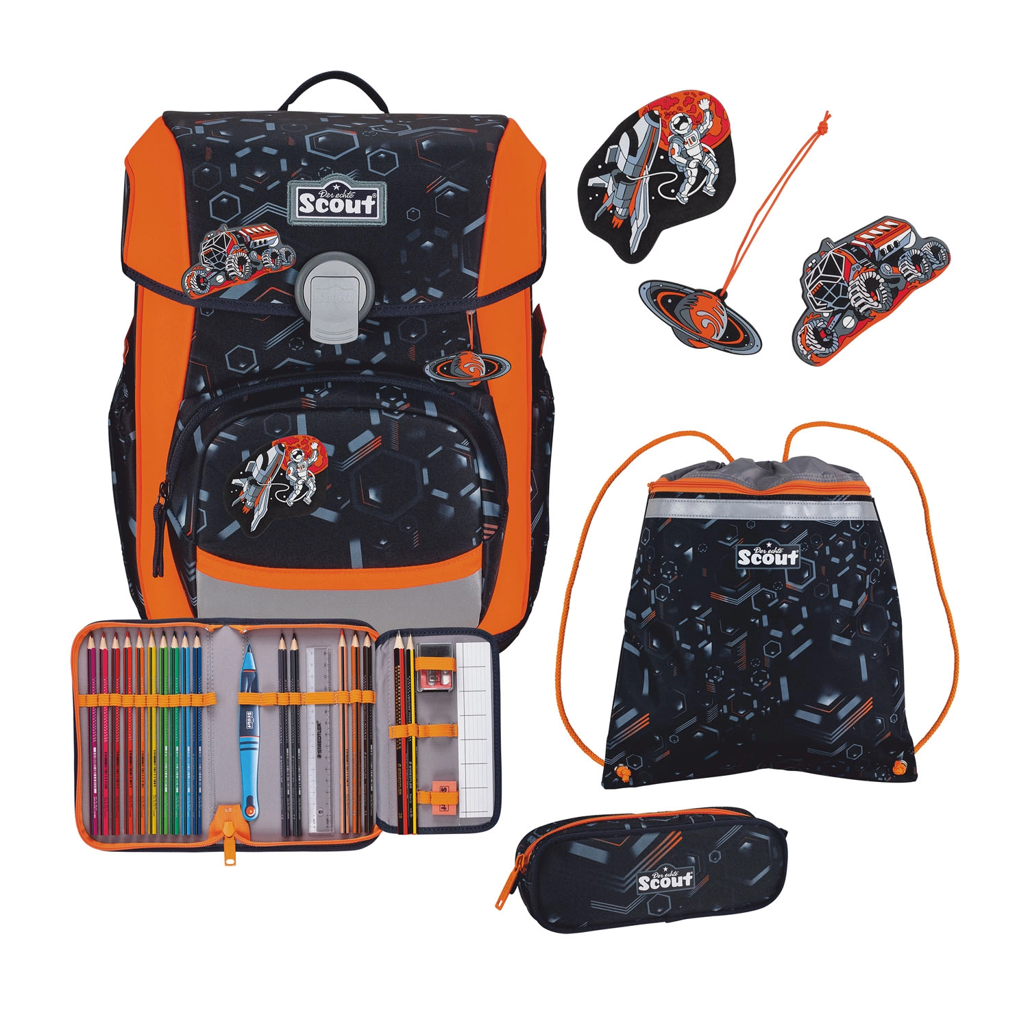 Scout Neo Schulranzen-Set 4-teilig DIN Space Data