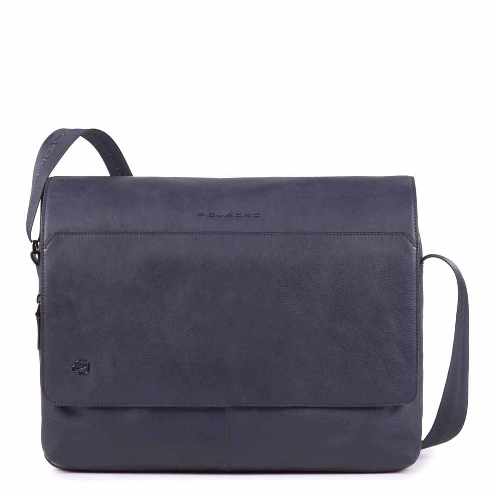 Piquadro Black Square Laptopkuriertasche 14  mit IPAD®-Fach oceanblau