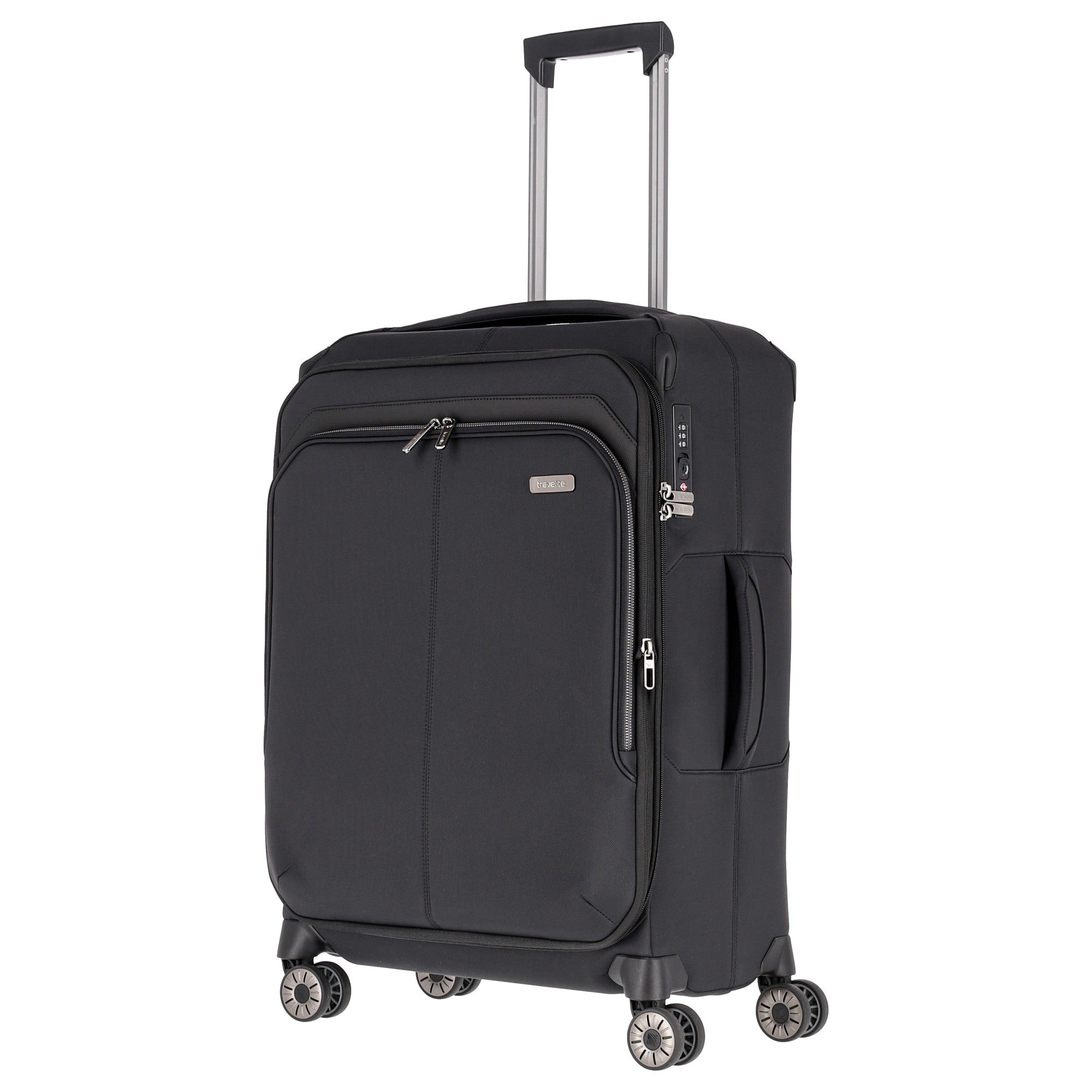 Travelite PRIIMA Trolley M 4-Rollen, erweiterbar Schwarz