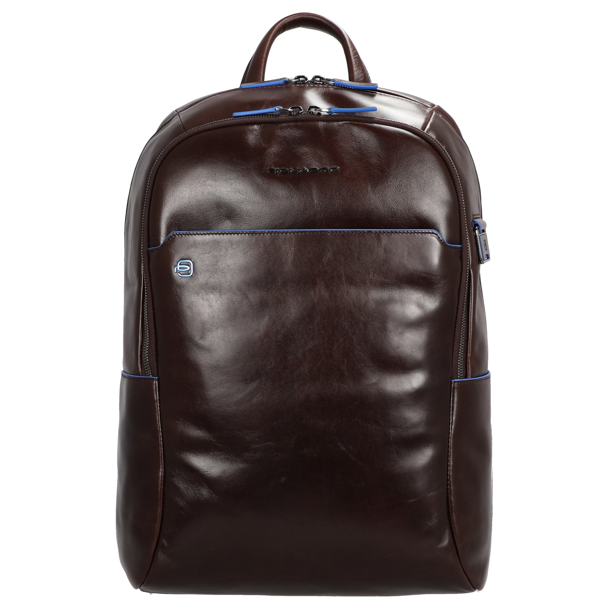 Piquadro Blue Square Großer Laptoprucksack mit 15,6  Notebookfach Mahagoni