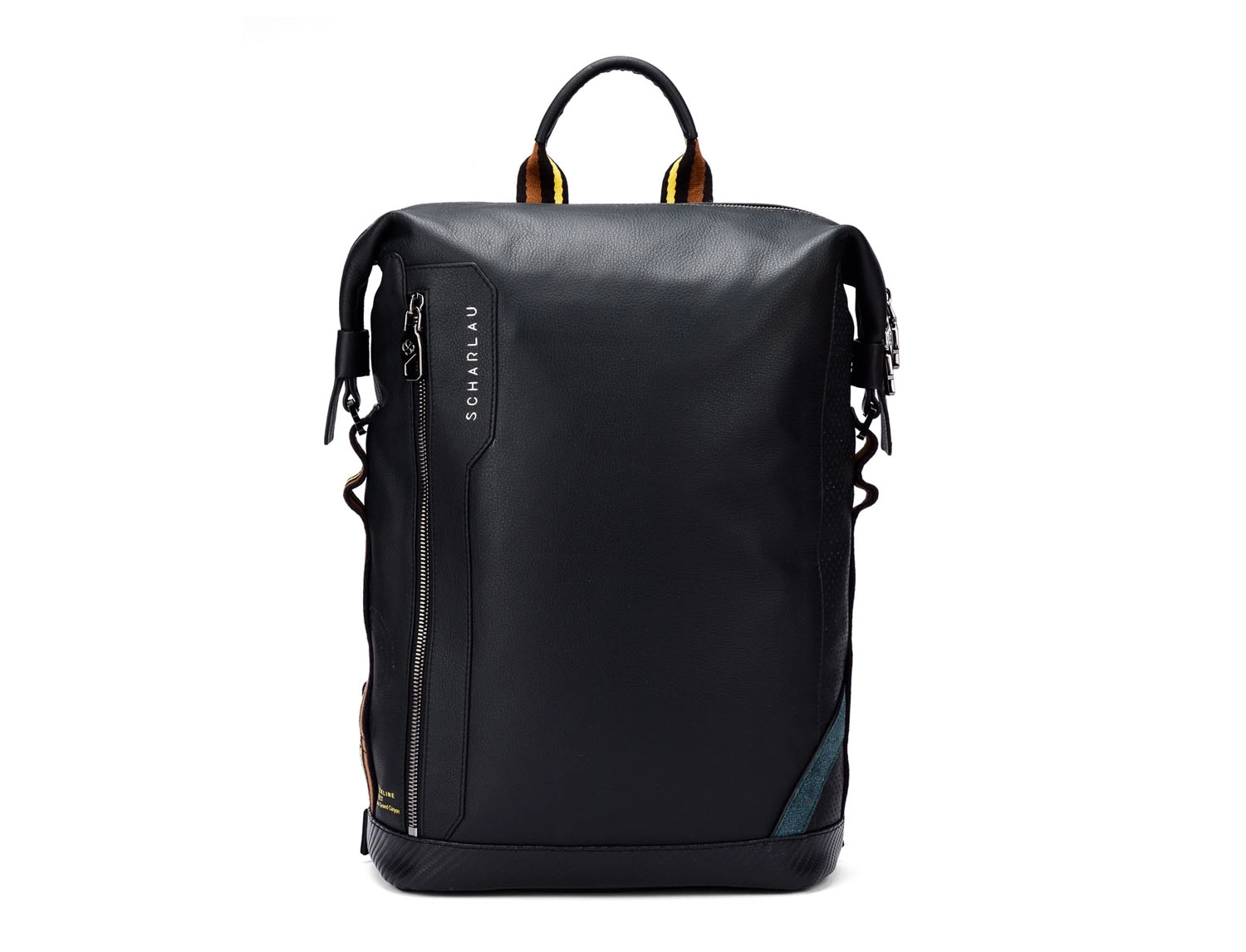SCHARLAU Slackline RONJA Leder Rucksack für 13  Laptopfach Black