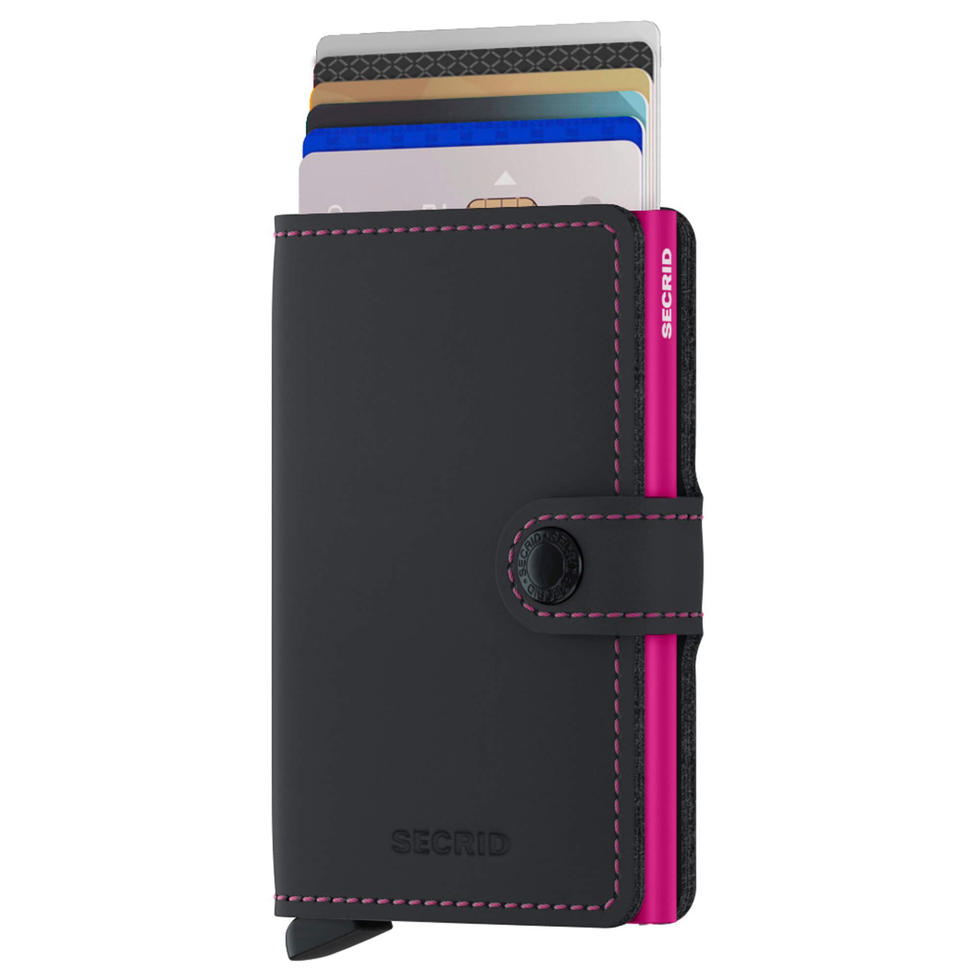 Secrid Miniwallet Matte MM-Black & Fuchsia