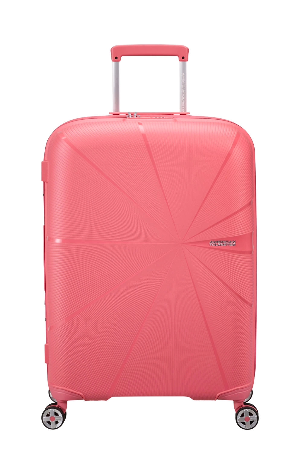 American Tourister StarVibe Trolley 67cm mit 4 Rollen, Erweiterbar + GRATIS HOTELGUTSCHEIN Sun Kissed Coral