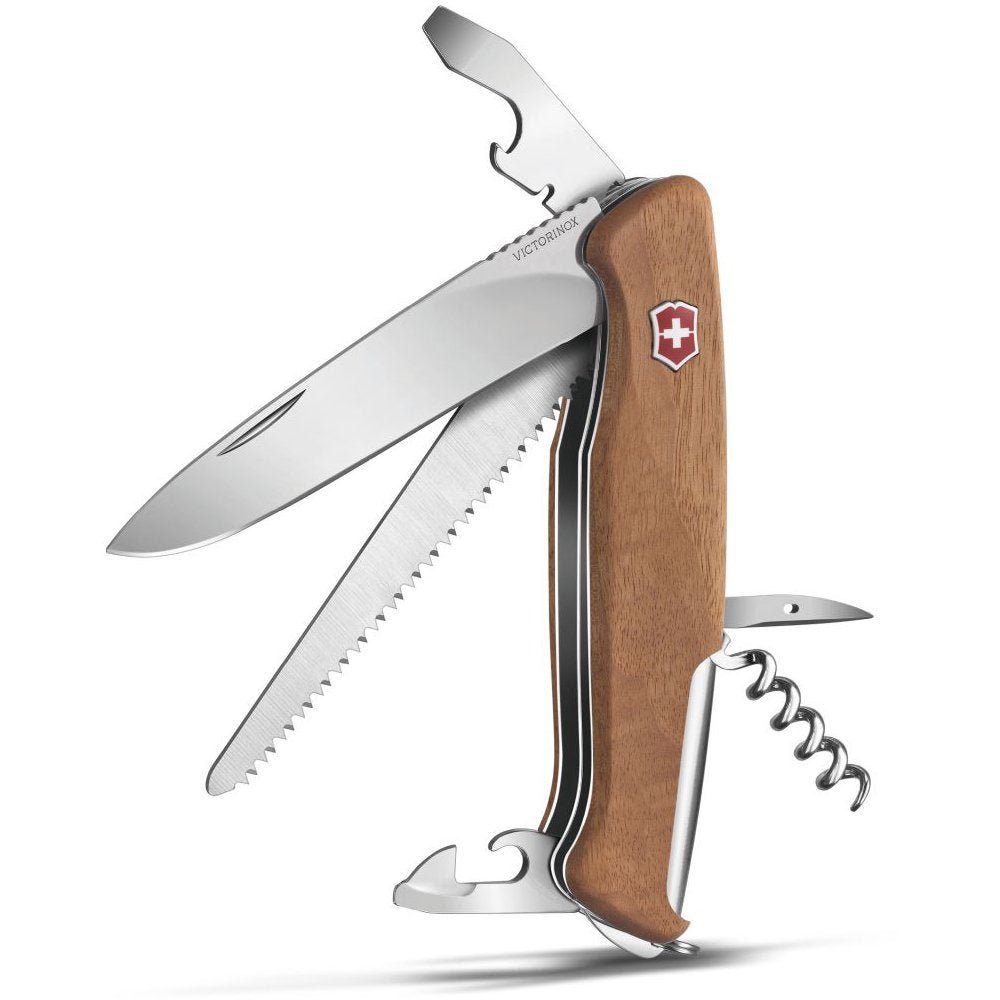 Victorinox Ranger Wood 55, 10 Funktionen, Grosses Taschenmesser Braun