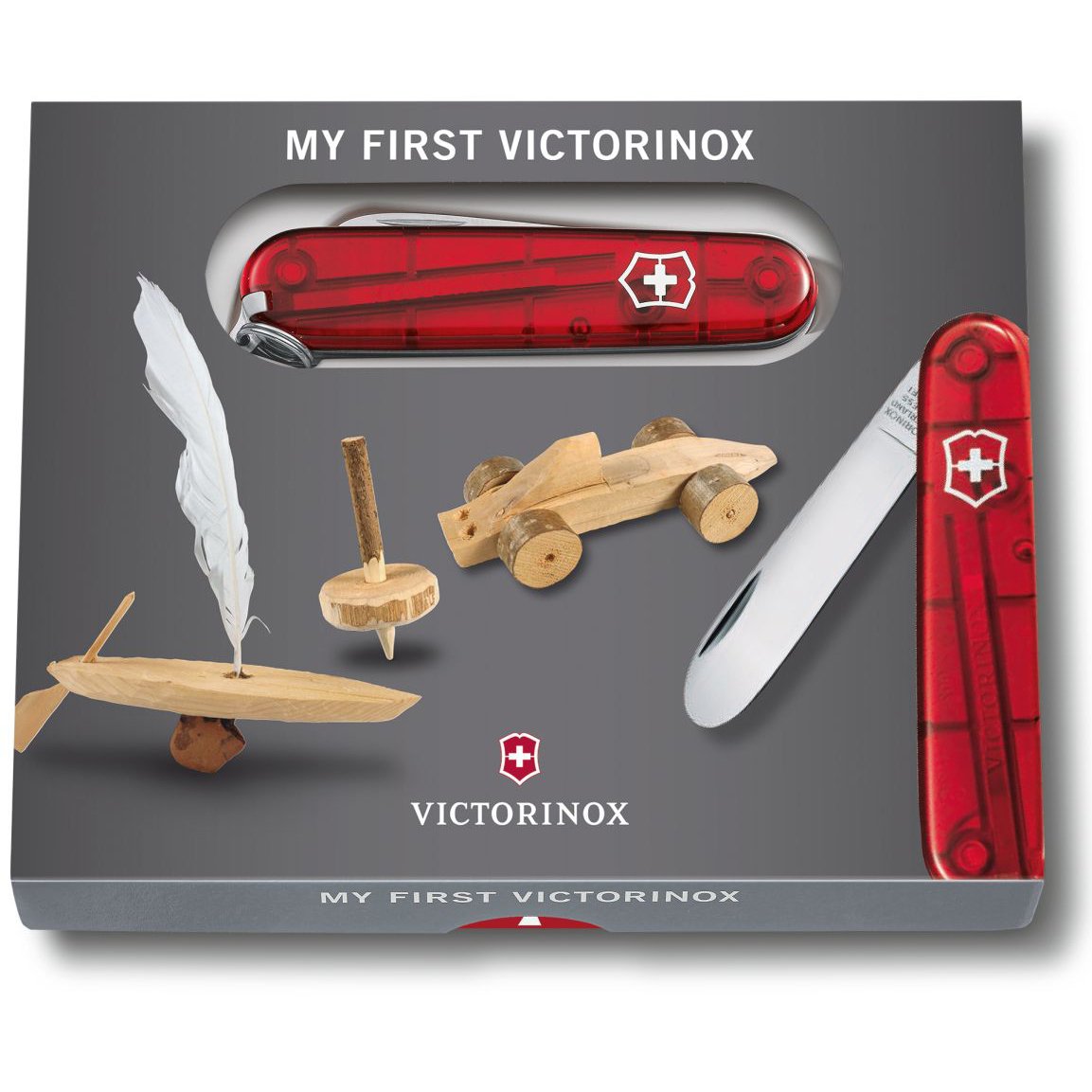 Victorinox My First Victorinox H, 84 mm, Kindertaschenmesser rot transparent