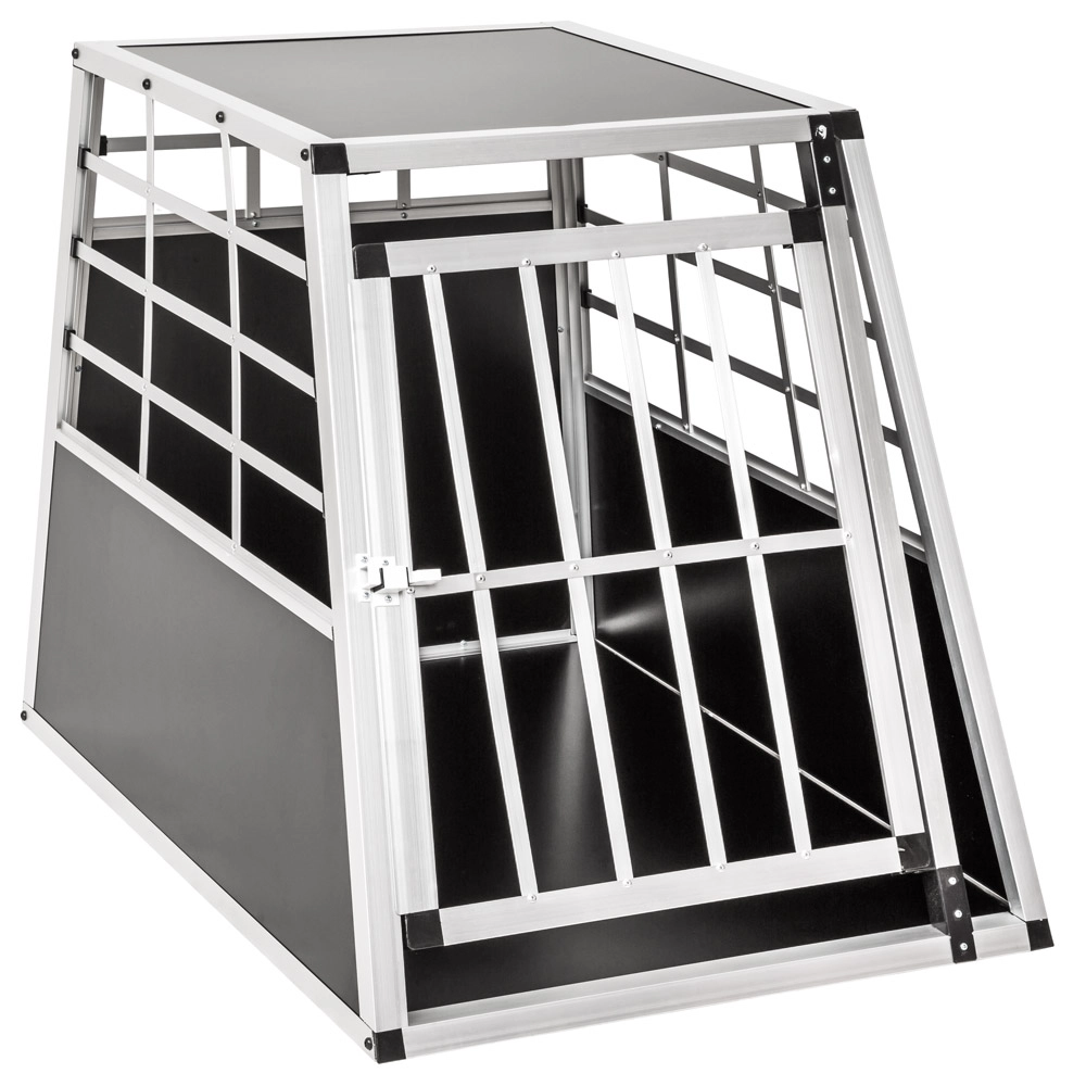 Hundetransportbox single mit gerader Rückwand - 65 x 90 x 69,5cm