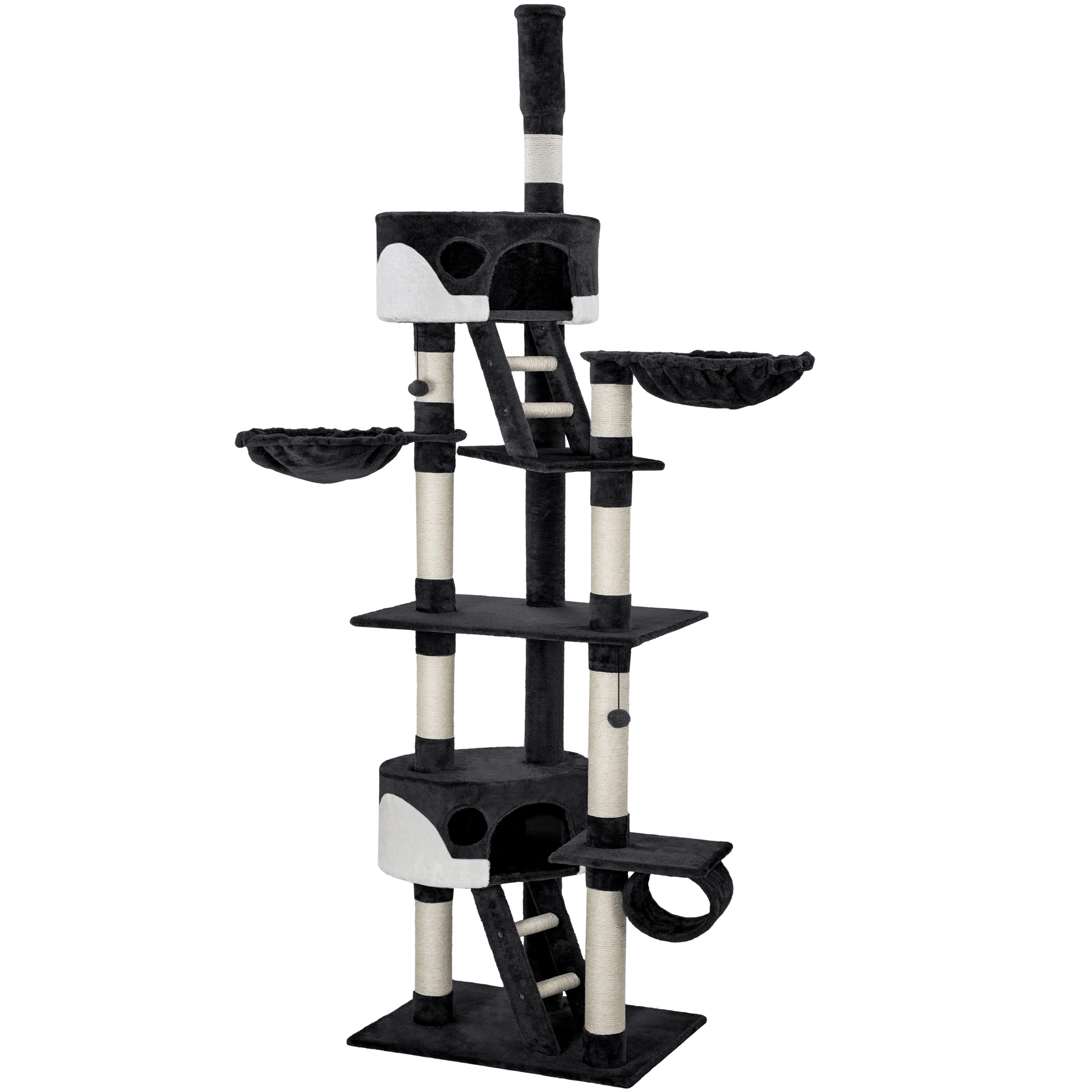 Kratzbaum Hansi 260cm - schwarz/weiß