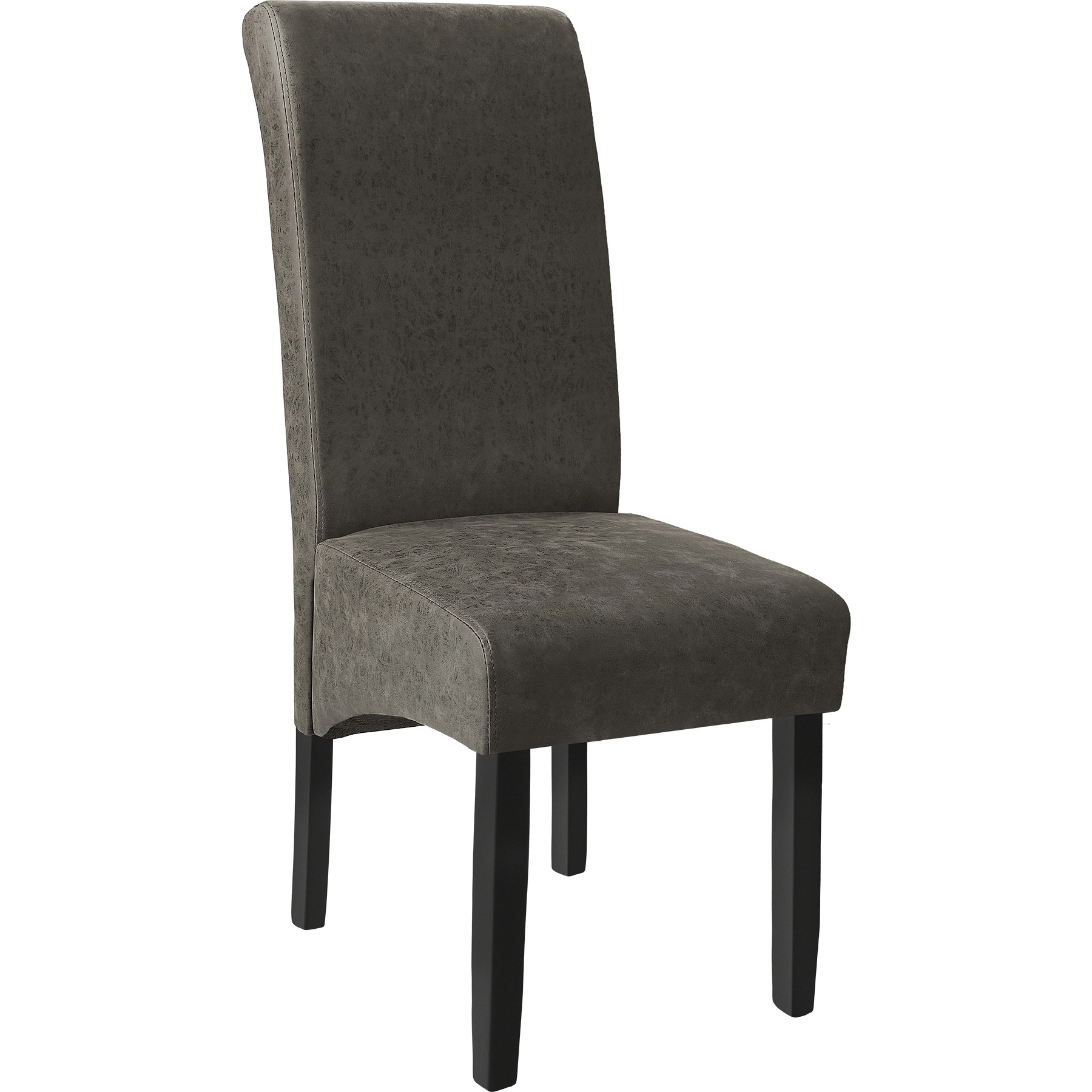 Esszimmerstuhl, ergonomisch, massives Hartholz - grau marmoriert, pro Stück