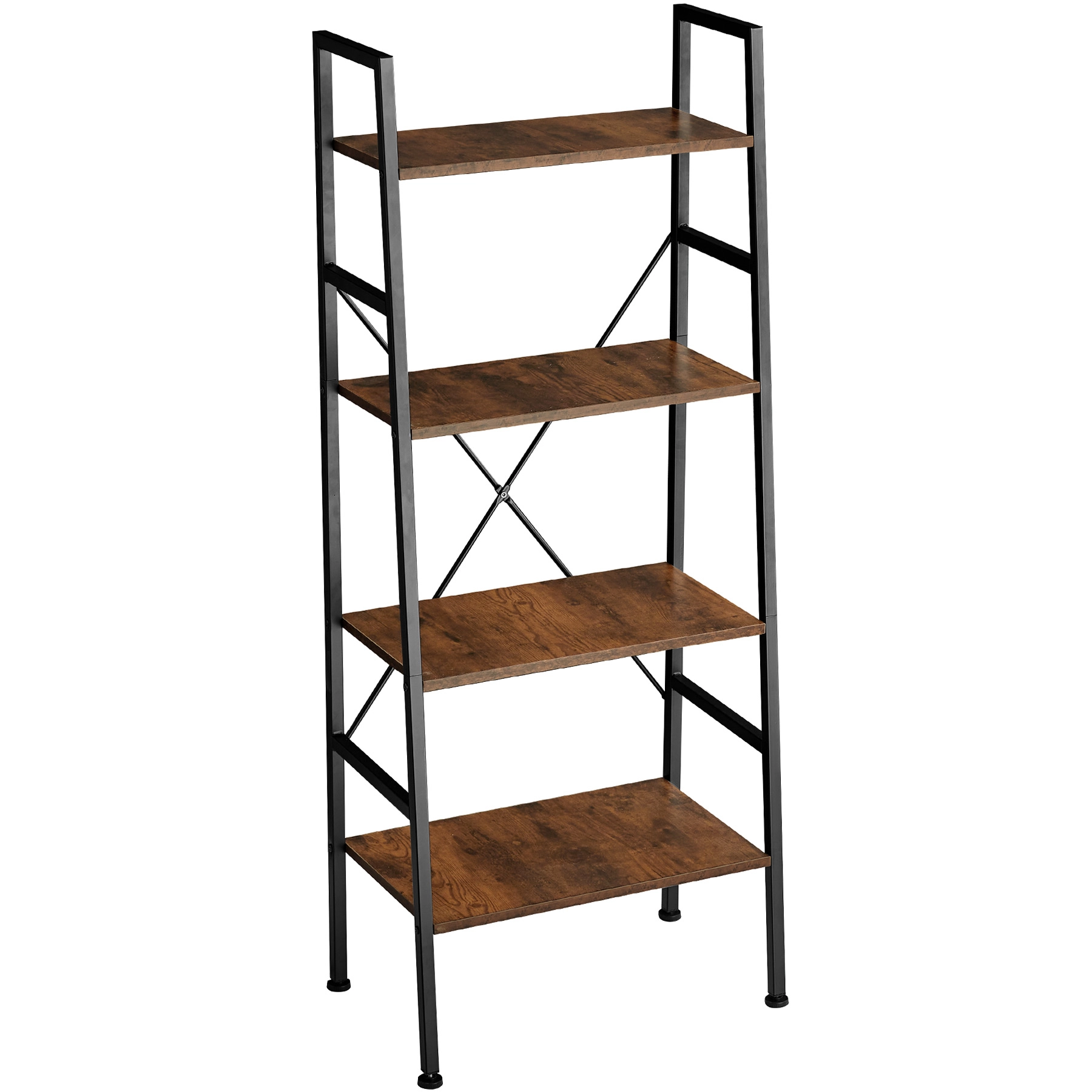 Leiterregal Newcastle 57,5 x 35,5 x 139cm - Industrial Holz dunkel, rustikal