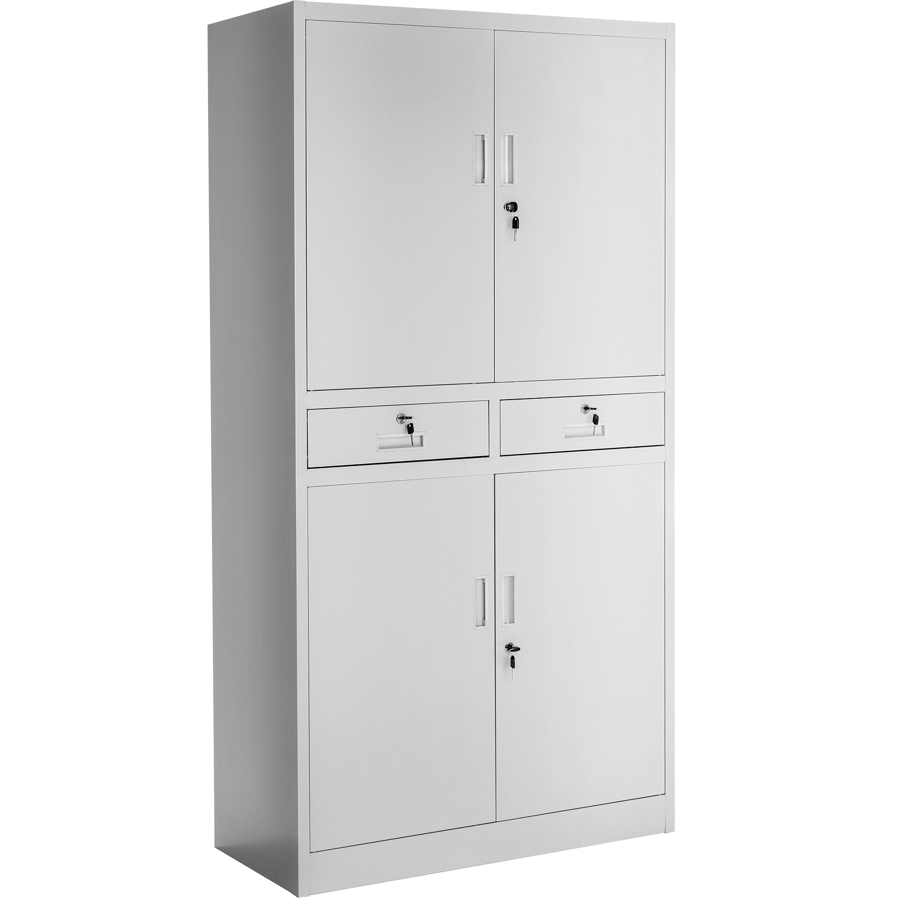 Aktenschrank Cosmo mit 2 Schubfächern 40x80x180cm - hellgrau