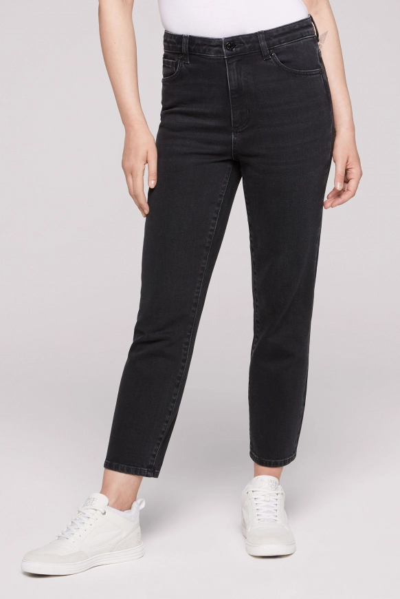 SOCCX Jeans LE:A Mom Fit - breezy black | 27
