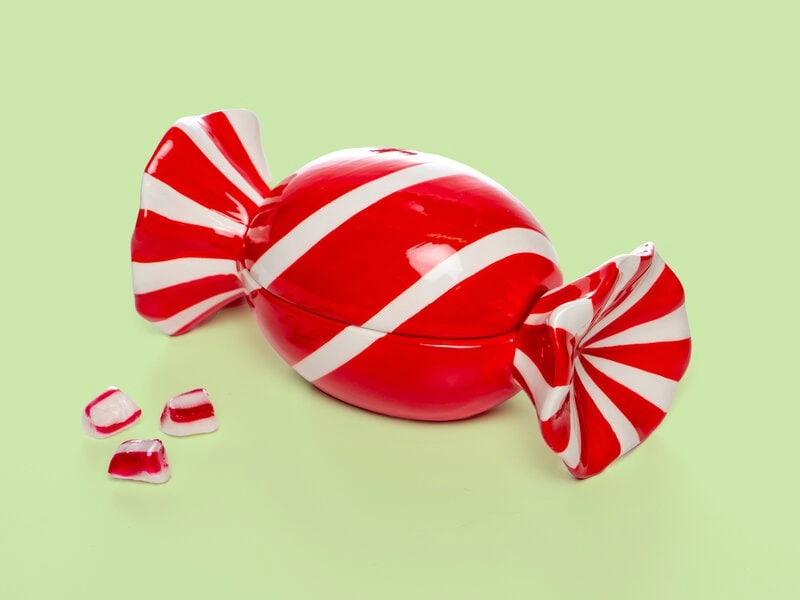 Runde Bonbonschale mit Deckel