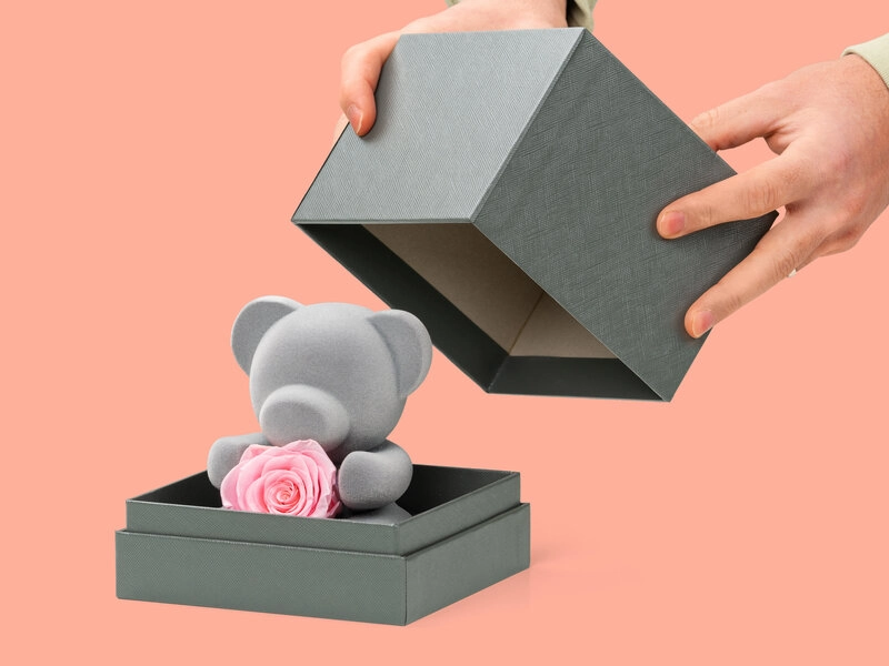 Teddy Mit Unvergänglicher Rose