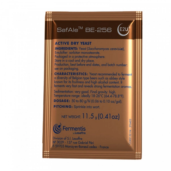 Fermentis trocken Bierhefe SafAle™ BE-256 (Abbaye) 11,5 g