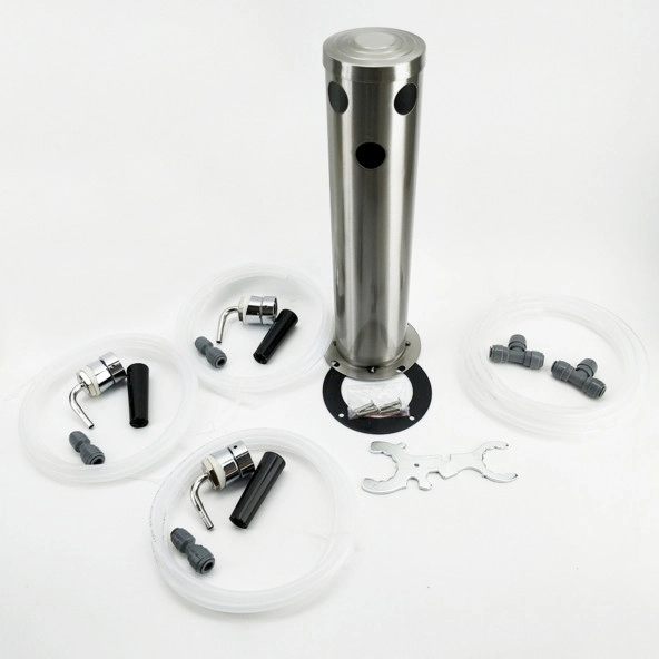 Tap Font Kit 3 taps - gebürstetes Edelstahl