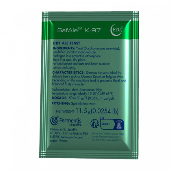 Fermentis trocken Bierhefe SafAle™ K-97 11,5 g