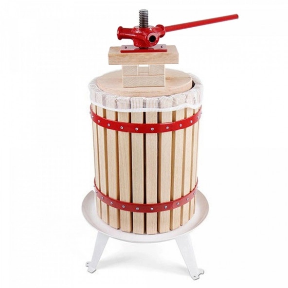 Vinoferm Obstpresse Korb aus Holz 18 l