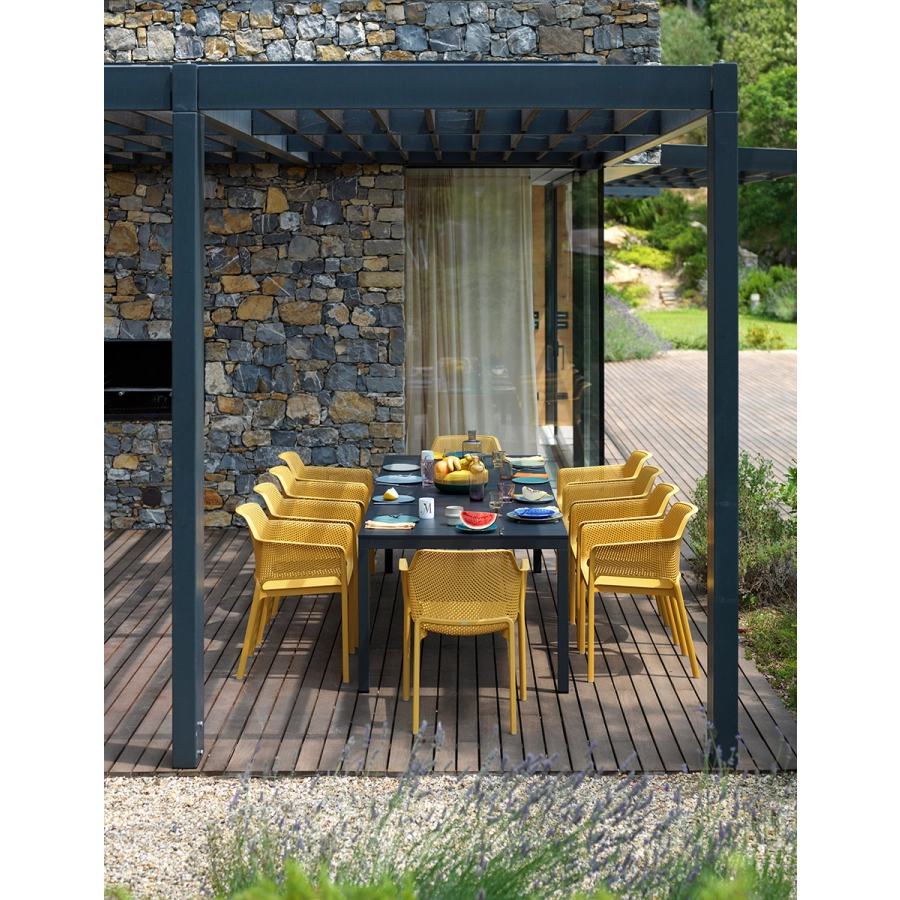 Nardi Rio Alu 210 Ext. Outdoor Tisch - antracite - Länge: 210/280 cm, Höhe: 75 cm, Tiefe: 100 cm