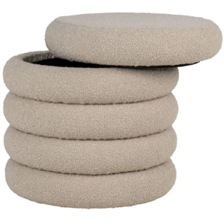 House Nordic Brooklyn Pouf - grau - 44x44x44 cm