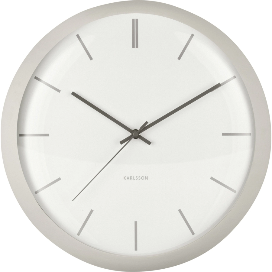 Karlsson Nirvana Globe Wanduhr - warm grey - Ø 40 cm - Tiefe: 12 cm