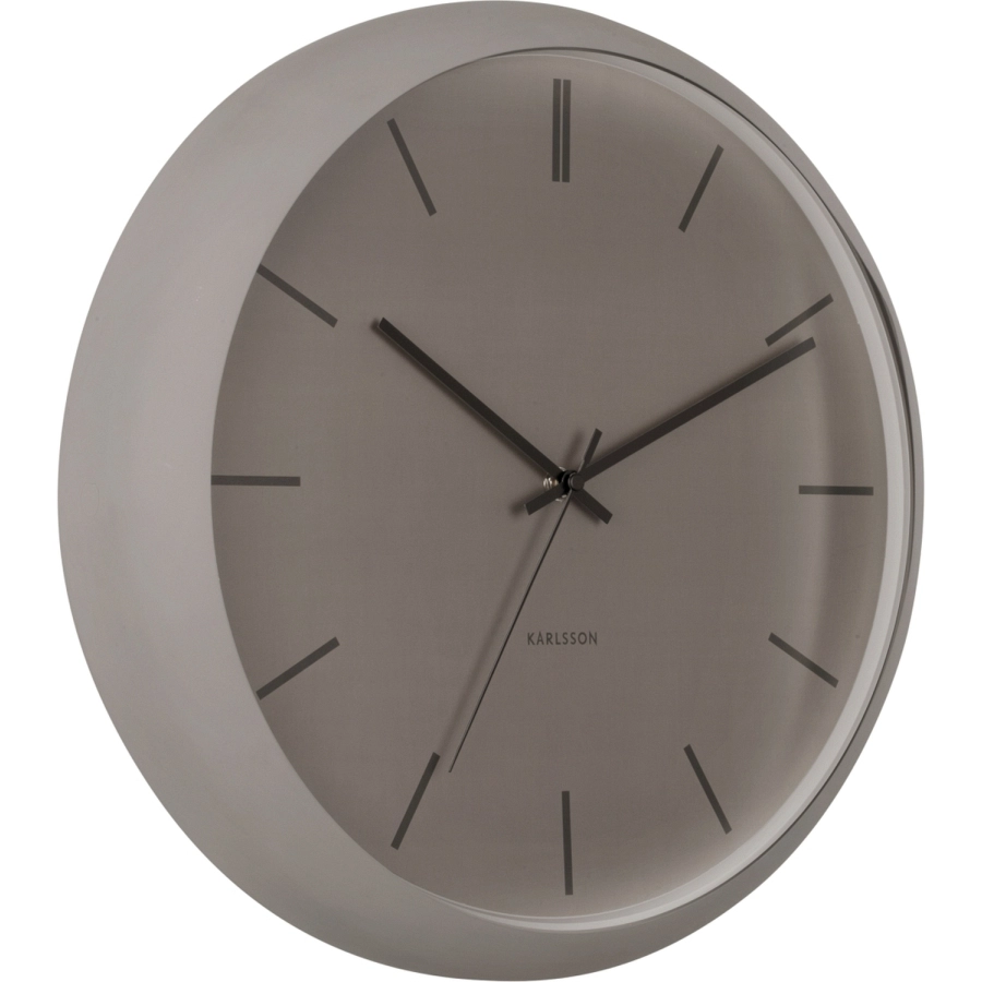 Karlsson Nirvana Globe Wanduhr - dark warm grey - Ø 40 cm - Tiefe: 12 cm