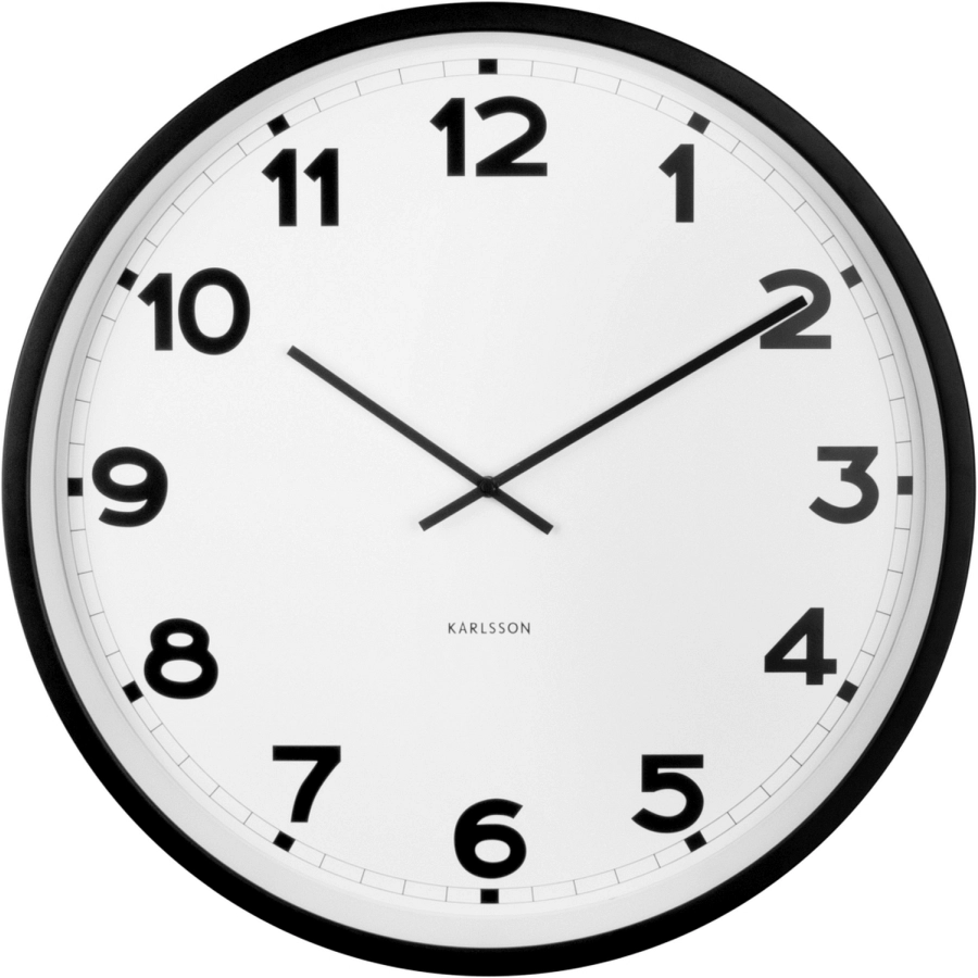 Karlsson New Classic Wanduhr - white - Ø 60 cm - Tiefe: 5 cm