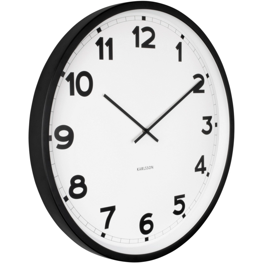 Karlsson New Classic Wanduhr - white - Ø 60 cm - Tiefe: 5 cm