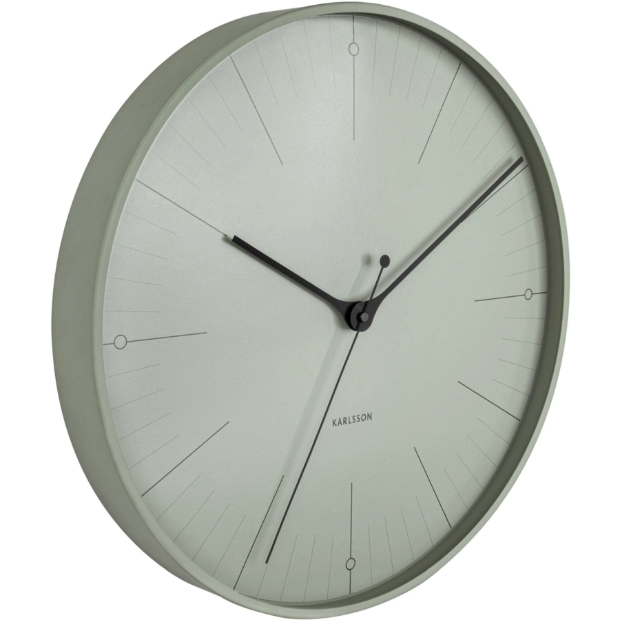 Karlsson Index Wanduhr - grayed jade - Ø 40 cm - Tiefe: 4,5 cm