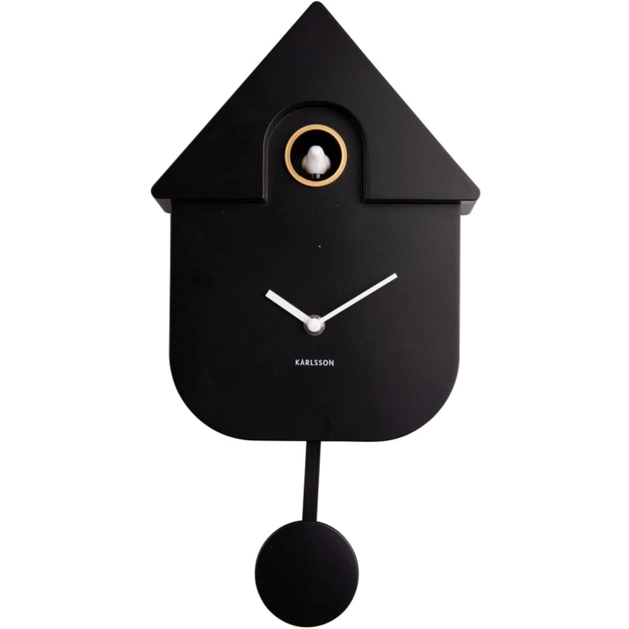 Karlsson Modern Cuckoo Wanduhr - black - 21,5 x 41 x 8,5 cm