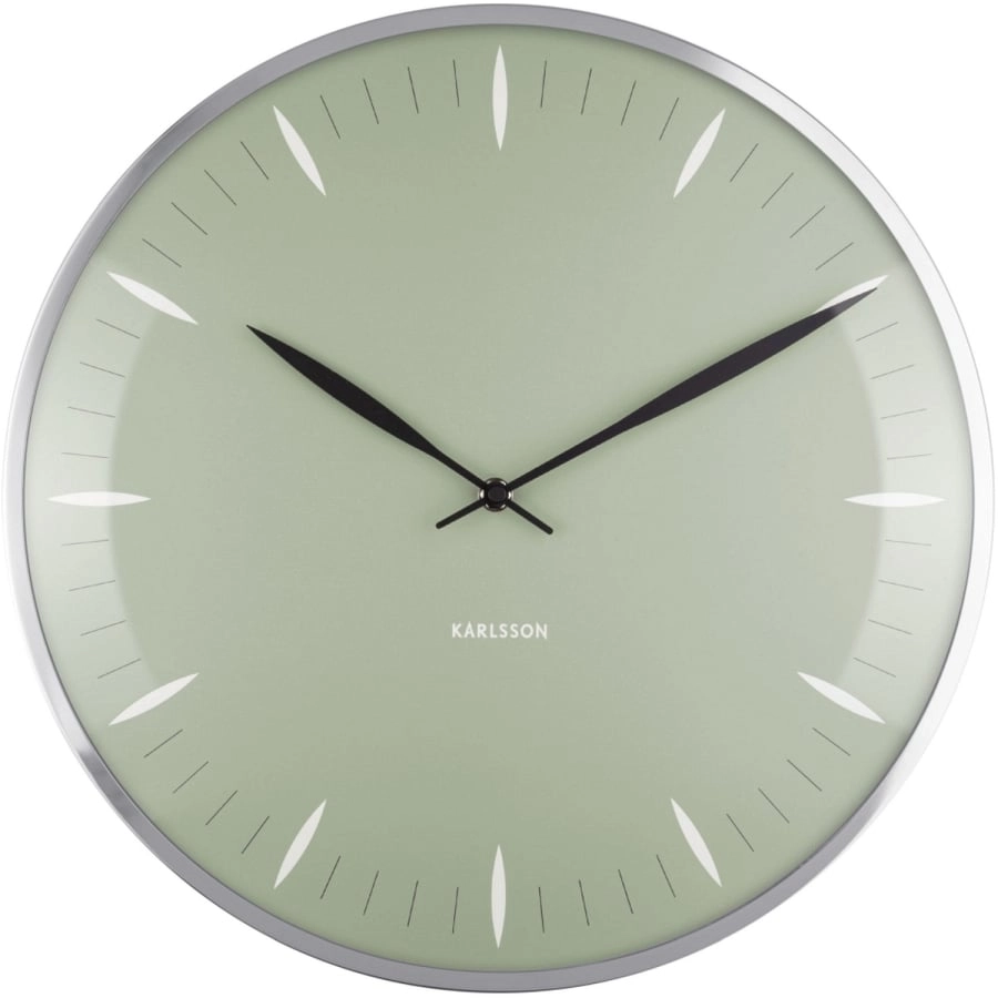 Karlsson Leaf Wanduhr - jungle green - Ø 40 cm - Tiefe: 4 cm