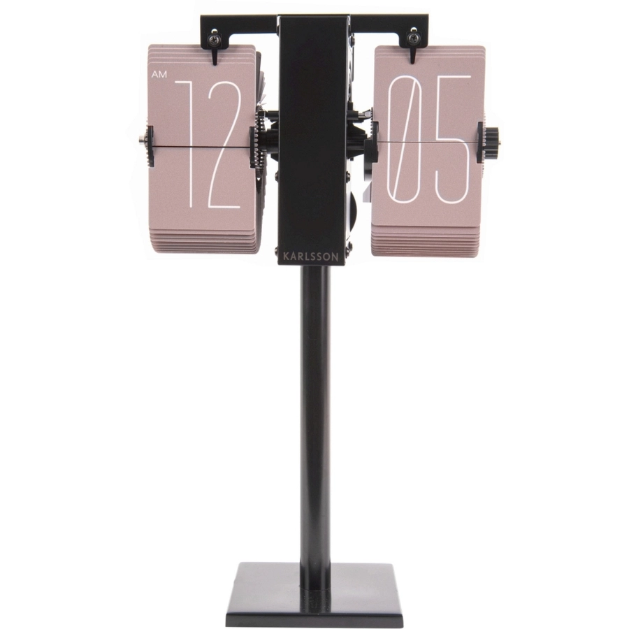 Karlsson Flip Clock No Case Mini Uhr - faded pink/black - 20,5 x 35 x 10 cm