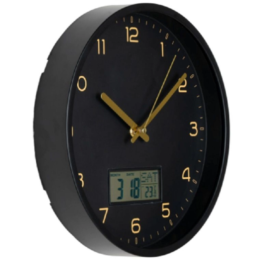 House Nordic Amiens Wanduhr - black - 4 x 25 x 25 cm