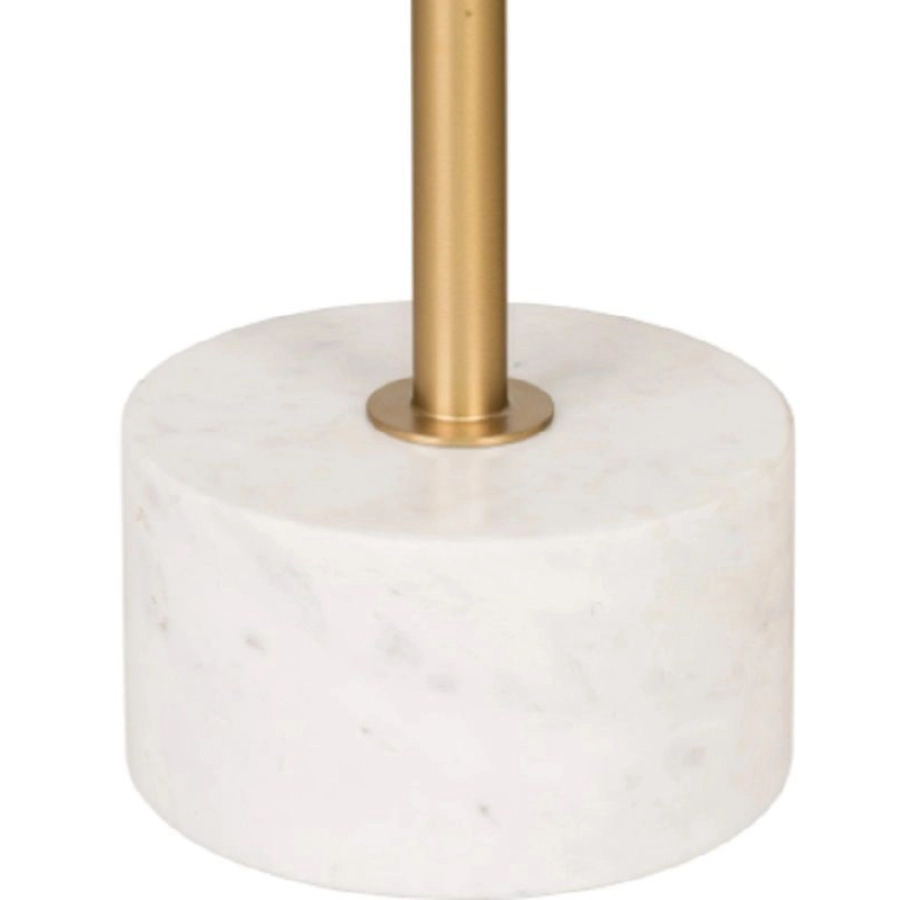 House Nordic Lecco Beistelltisch - brass/marble - 51 x 51 x 52 cm