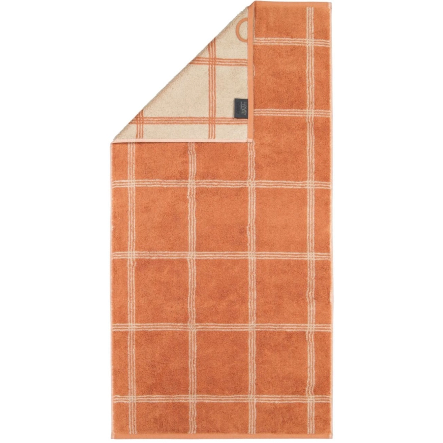 Cawö Two-Tone Grafik Handtuch - kupfer - 50x100 cm