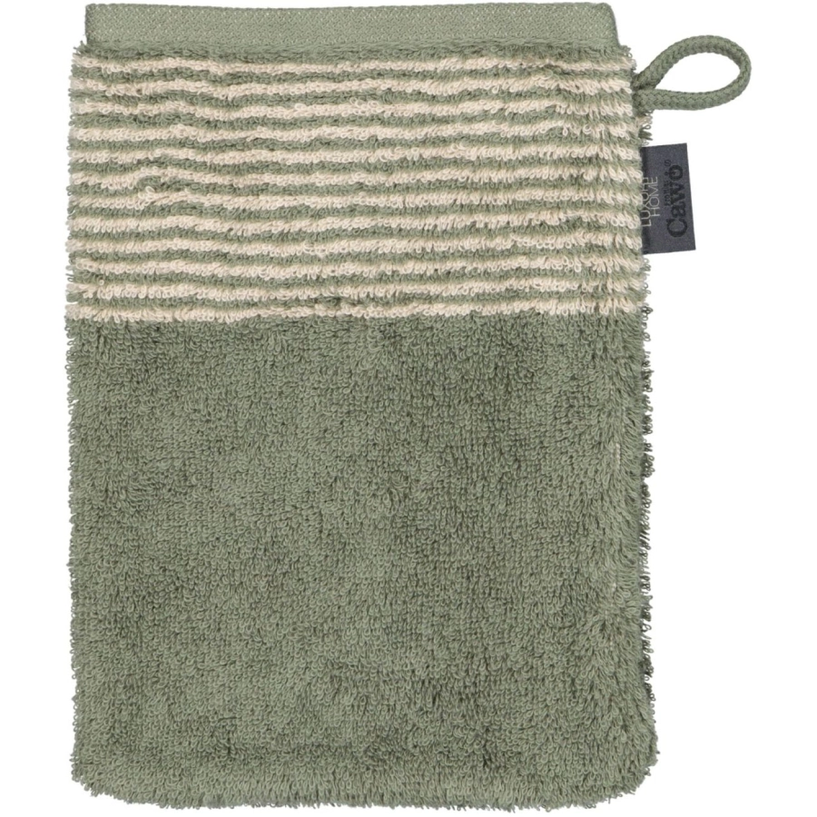 Cawö Two-Tone Waschhandschuh - field - 16x22 cm