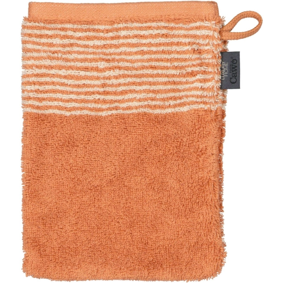 Cawö Two-Tone Waschhandschuh - kupfer - 16x22 cm