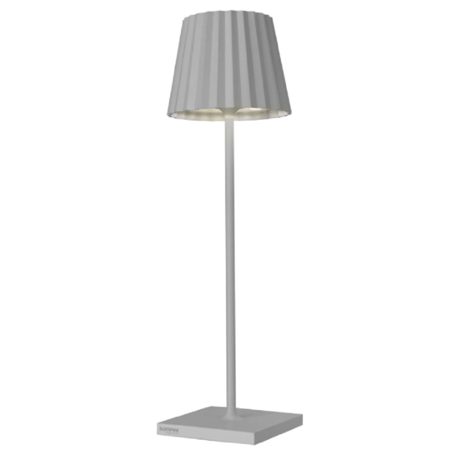 Sompex TROLL 2.0 Outdoor-Tischleuchte - grau - Ø 11 cm - 38x10x10 cm