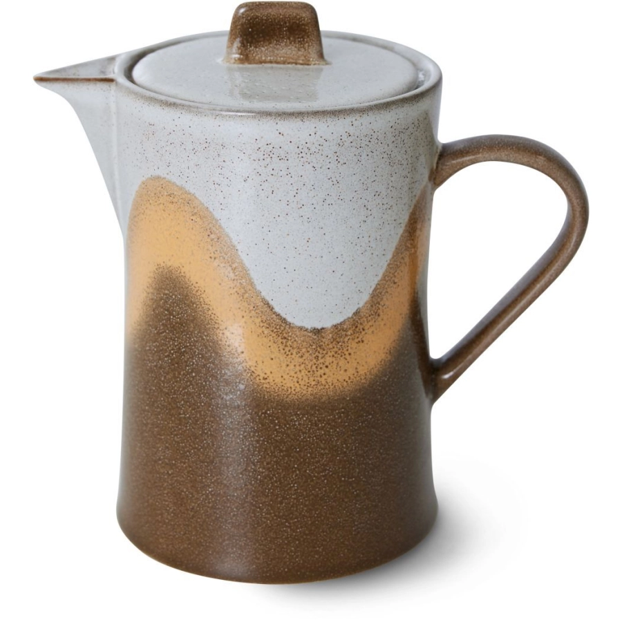 HK living 70's Ceramics Teekanne - oasis - 1000 ml - Ø 11 cm - 11x17,5x18,5 cm