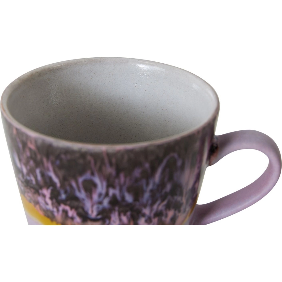 HK living Ceramic 70's Cappuccino-Tasse - blast - 300 ml - Ø 8,5 cm - 12x8,5x9,5 cm