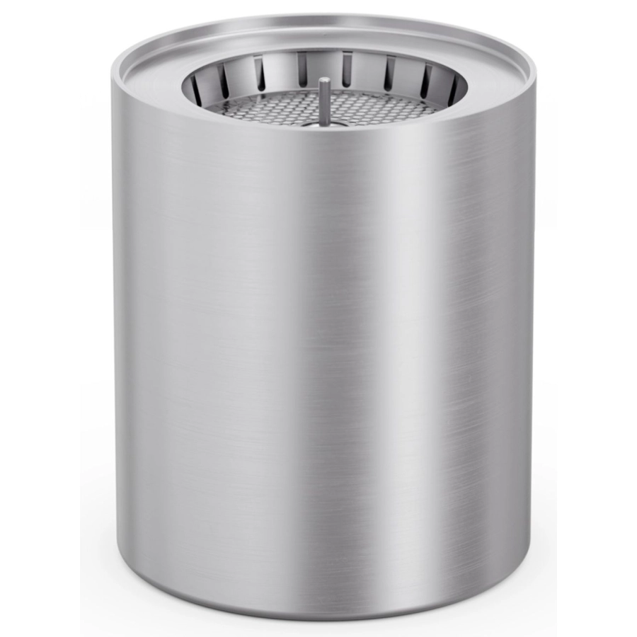 höfats SPIN 900 Bio-Burner mit Eco-Ring und Löschdeckel - silberfarben - 7,8x6,5x6,5 cm
