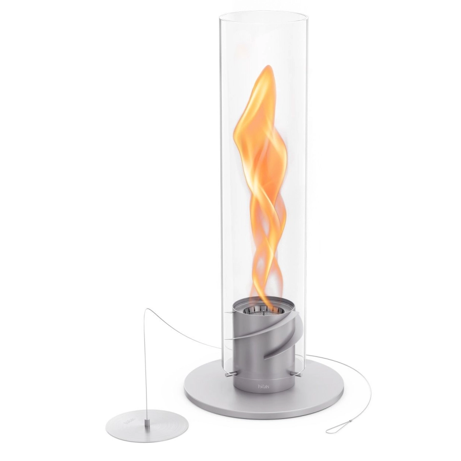 höfats SPIN 900 Tischfeuer - grau - 19x19x40,5 cm