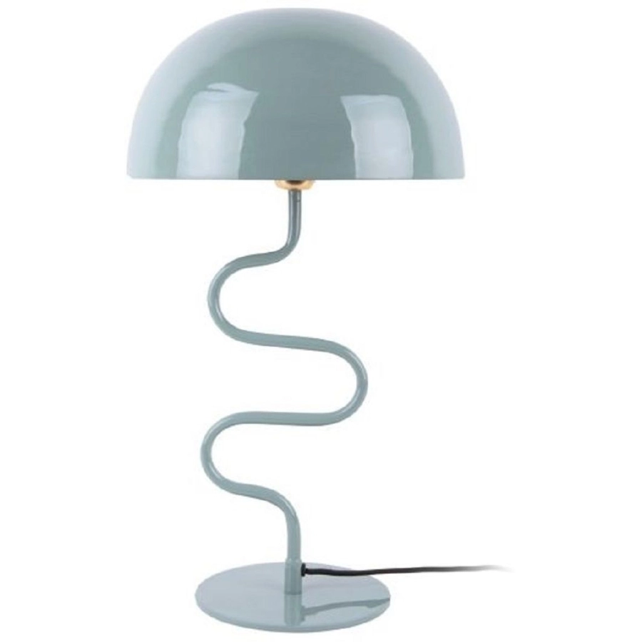Leitmotiv Twist enamel Tischlampe - misty blue - Höhe 54 cm - 31x31 cm