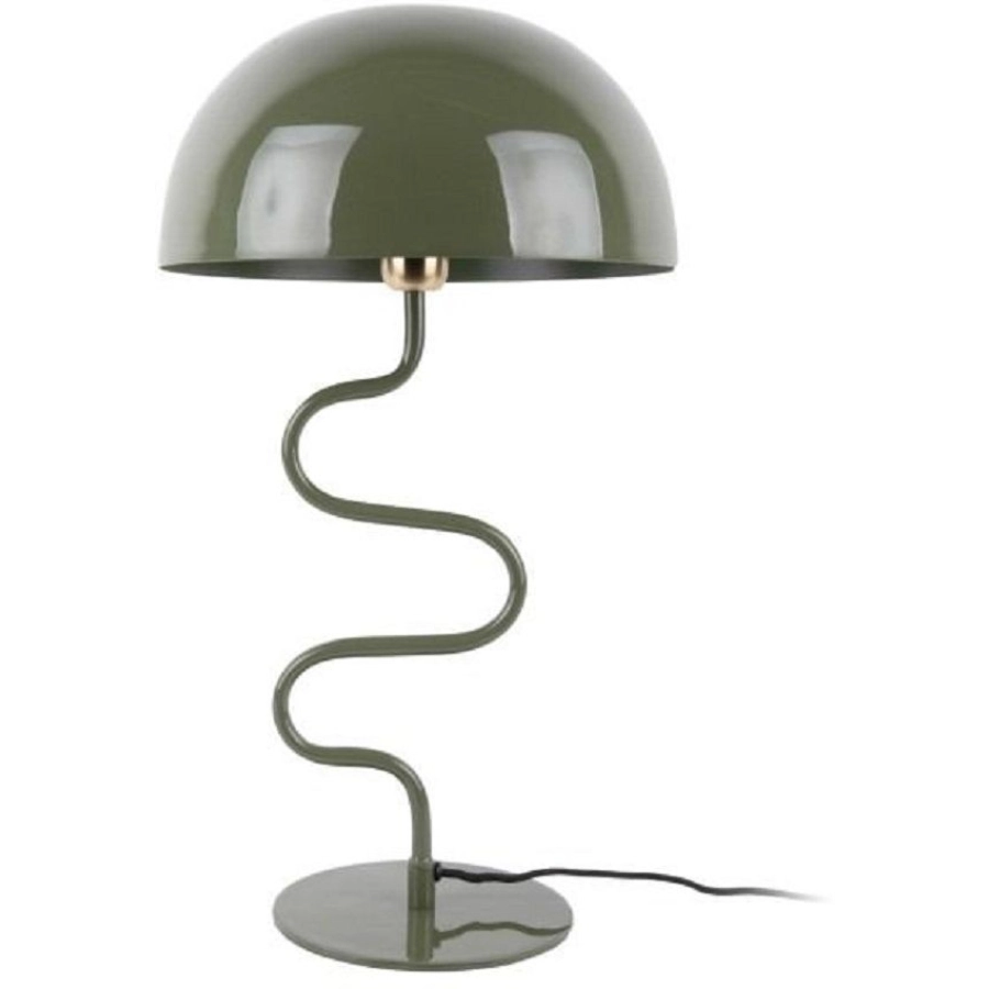Leitmotiv Twist enamel Tischlampe - jungle green - Höhe 54 cm - 31x31 cm